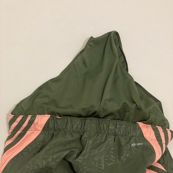 Adidas Women's Green and coral Athletic Shorts - Picture 5 of 9